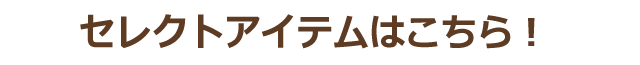 セレクトアイテムはこちら!